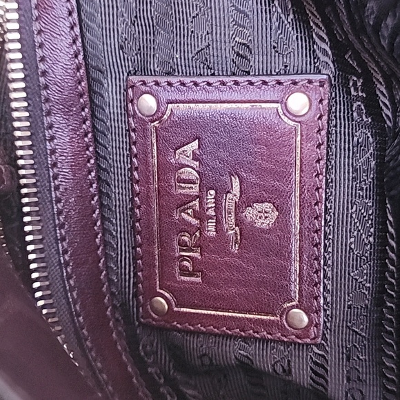 Prada Milano Green Nylon and Brown Leather Hobo Shoulder Bag with Gold hardware - Picture 14 of 16